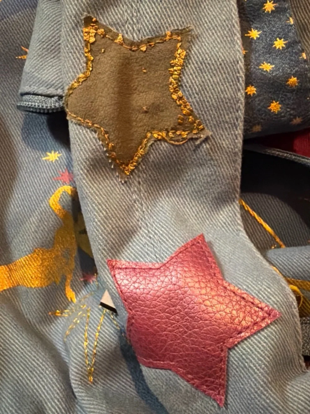 Disney Blue Tinkerbell Hobo Bag with Gold and Pink Accents